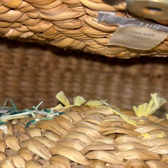 J. Jill Market Round Handwoven Straw Tote Bag with Lemon Embroidery - Picture 8 of 8